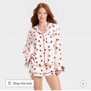 SOLD OUT Target Auden White and Red Heart Pajama Set
